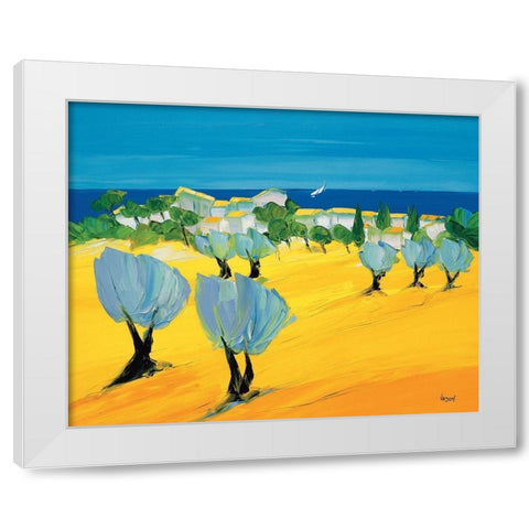 Sur la cote White Modern Wood Framed Art Print by Vadon, Veronique