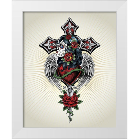 La Reine de mon cœur White Modern Wood Framed Art Print by Braun Studio