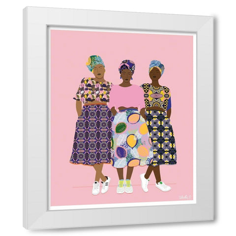 Girlzband White Modern Wood Framed Art Print by BRAUN Studio