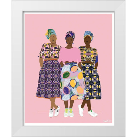 Girlzband White Modern Wood Framed Art Print by BRAUN Studio