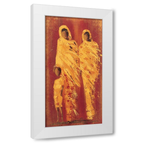 Femmes marocaines II White Modern Wood Framed Art Print by Johanna