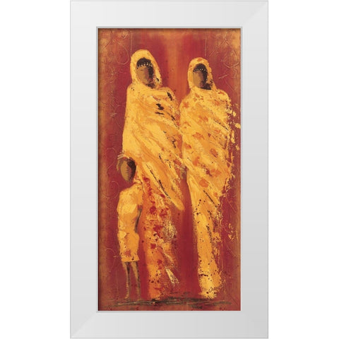 Femmes marocaines II White Modern Wood Framed Art Print by Johanna