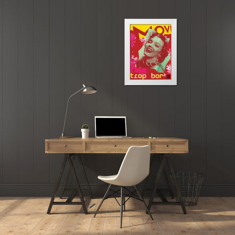 Movie White Modern Wood Framed Art Print by Raynal, Paul