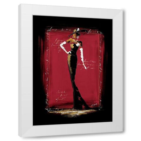 Elegantes I White Modern Wood Framed Art Print by Johanna