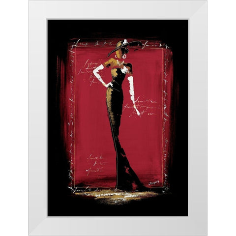 Elegantes I White Modern Wood Framed Art Print by Johanna