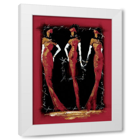 Elegantes II White Modern Wood Framed Art Print by Johanna