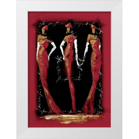 Elegantes II White Modern Wood Framed Art Print by Johanna