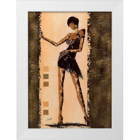 Audacieuse II White Modern Wood Framed Art Print by Johanna
