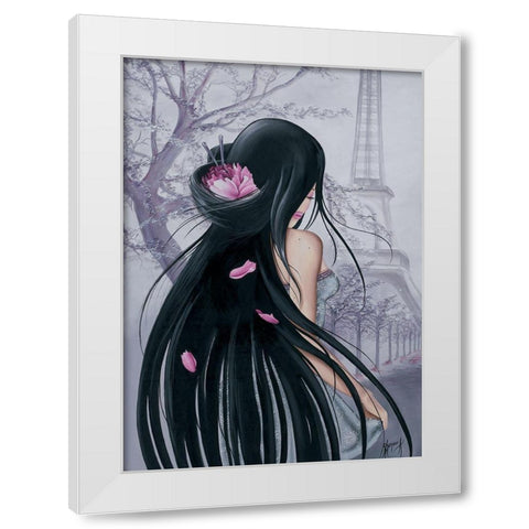 Melo Lilou in Paris I White Modern Wood Framed Art Print by Rhumeur, Aurelie