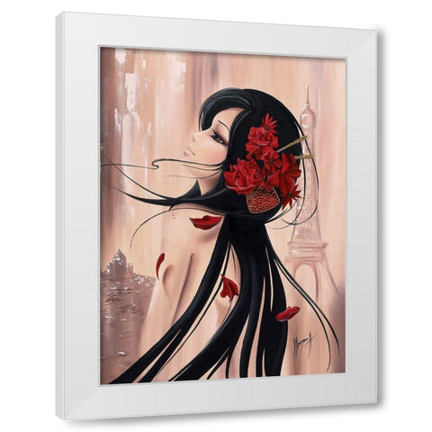 Lilou Paris et romance I White Modern Wood Framed Art Print by Rhumeur, Aurelie