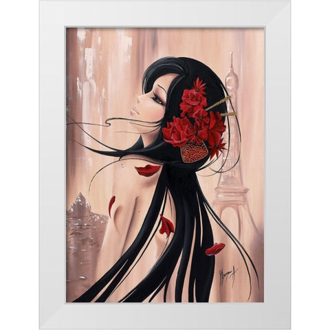 Lilou Paris et romance I White Modern Wood Framed Art Print by Rhumeur, Aurelie