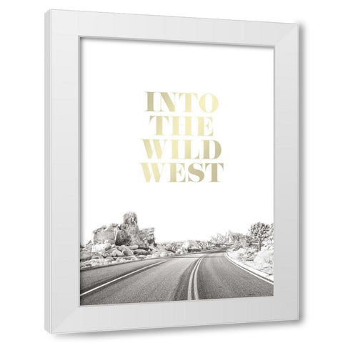 Wild West White Modern Wood Framed Art Print by Braun Studio