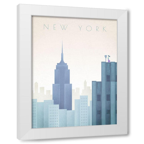 New-York White Modern Wood Framed Art Print by Atelier Editions Braun