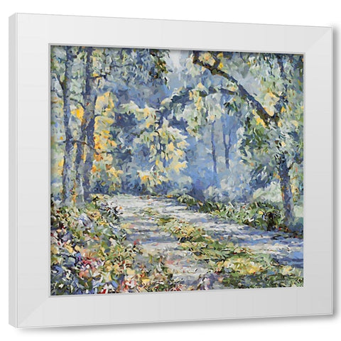 Landscapes in Monet Style II White Modern Wood Framed Art Print by Medeiros, Celito