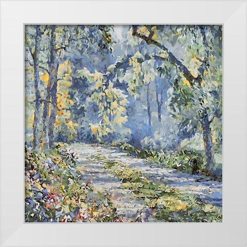 Landscapes in Monet Style II White Modern Wood Framed Art Print by Medeiros, Celito