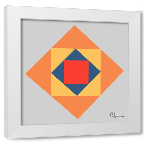 A Game with Abstract Shapes IX White Modern Wood Framed Art Print by Medeiros, Celito