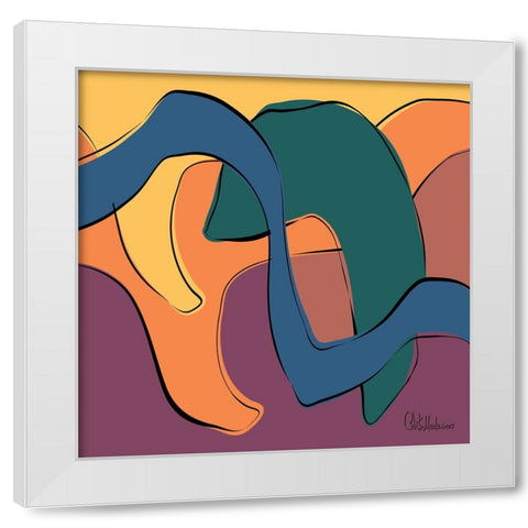 A Game with Abstract Shapes XIII White Modern Wood Framed Art Print by Medeiros, Celito