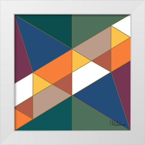 A Game with Abstract Shapes XVIII White Modern Wood Framed Art Print by Medeiros, Celito