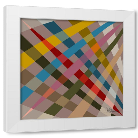 A Game with Abstract Shapes XXI White Modern Wood Framed Art Print by Medeiros, Celito