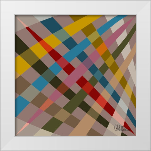 A Game with Abstract Shapes XXI White Modern Wood Framed Art Print by Medeiros, Celito