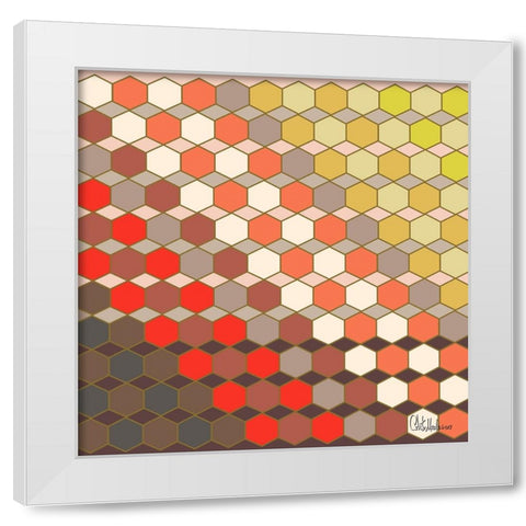 A Game with Abstract Shapes XXII White Modern Wood Framed Art Print by Medeiros, Celito