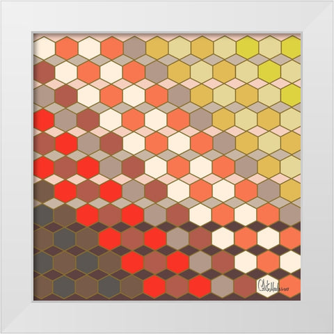 A Game with Abstract Shapes XXII White Modern Wood Framed Art Print by Medeiros, Celito