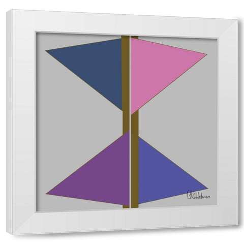 A Game with Abstract Shapes XXV White Modern Wood Framed Art Print by Medeiros, Celito