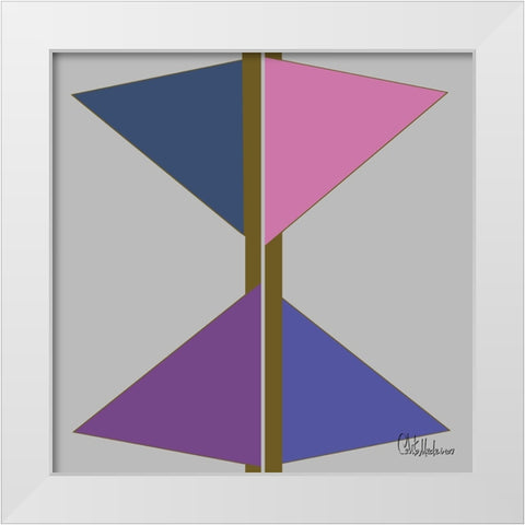 A Game with Abstract Shapes XXV White Modern Wood Framed Art Print by Medeiros, Celito