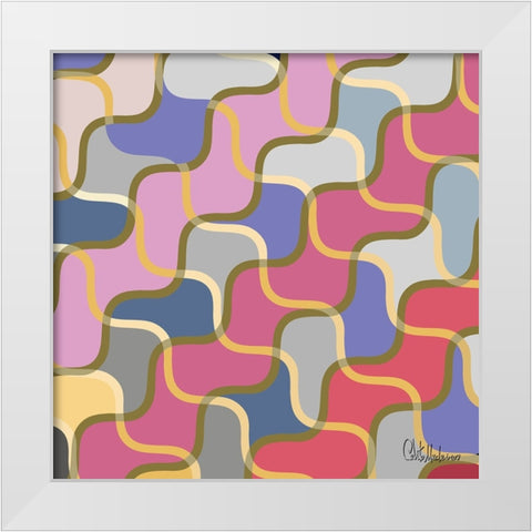A Game with Abstract Shapes XXVIII White Modern Wood Framed Art Print by Medeiros, Celito