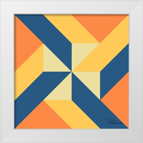 A Game with Abstract Shapes XXXI White Modern Wood Framed Art Print by Medeiros, Celito