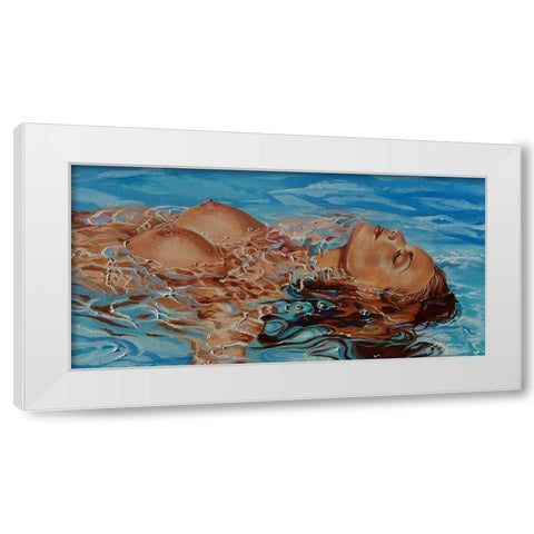Relax Time White Modern Wood Framed Art Print by Luniak, Monika
