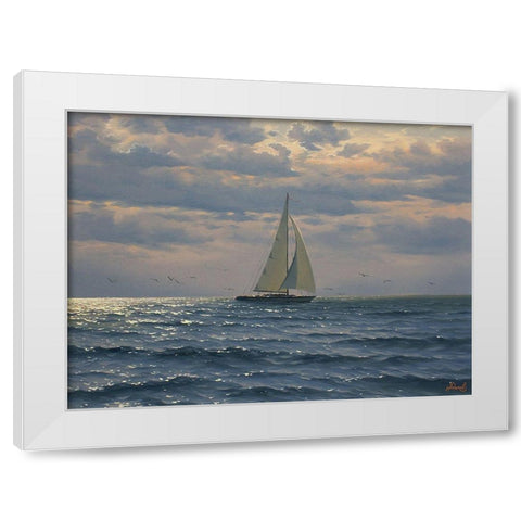 Wrong Wind White Modern Wood Framed Art Print by Adamov, Alexey