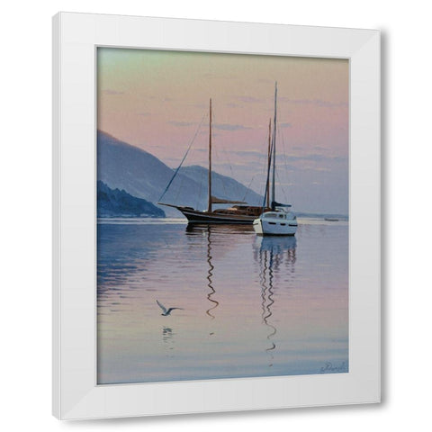 Morning Styllife White Modern Wood Framed Art Print by Adamov, Alexey