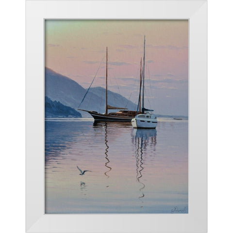 Morning Styllife White Modern Wood Framed Art Print by Adamov, Alexey