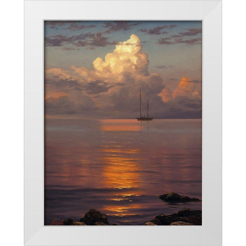 The Clouds White Modern Wood Framed Art Print by Adamov, Alexey