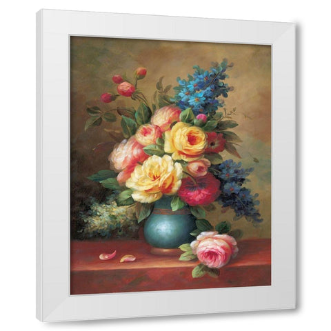 Classic Bouquet I White Modern Wood Framed Art Print by Yves, Jacques