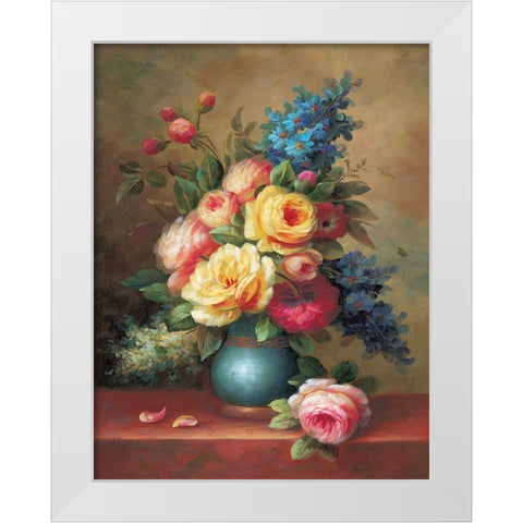 Classic Bouquet I White Modern Wood Framed Art Print by Yves, Jacques