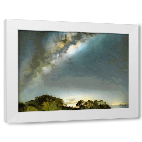Milky Way IV White Modern Wood Framed Art Print by Medeiros, Celito