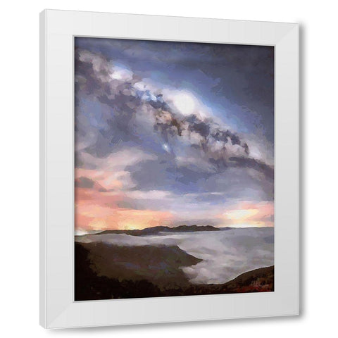 Milky Way V White Modern Wood Framed Art Print by Medeiros, Celito