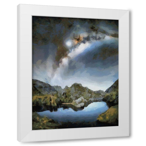 Milky Way VI White Modern Wood Framed Art Print by Medeiros, Celito
