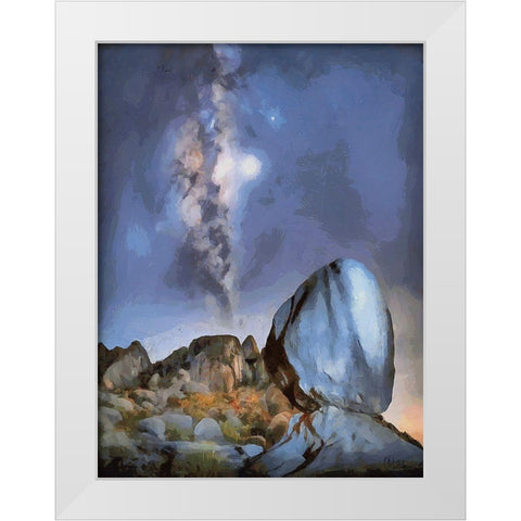 Milky Way VII White Modern Wood Framed Art Print by Medeiros, Celito