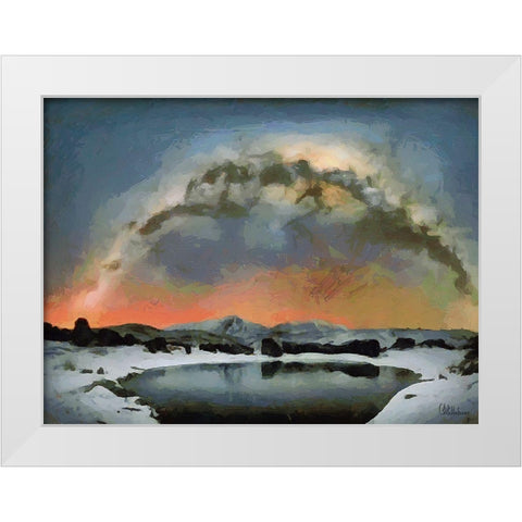Milky Way IX White Modern Wood Framed Art Print by Medeiros, Celito