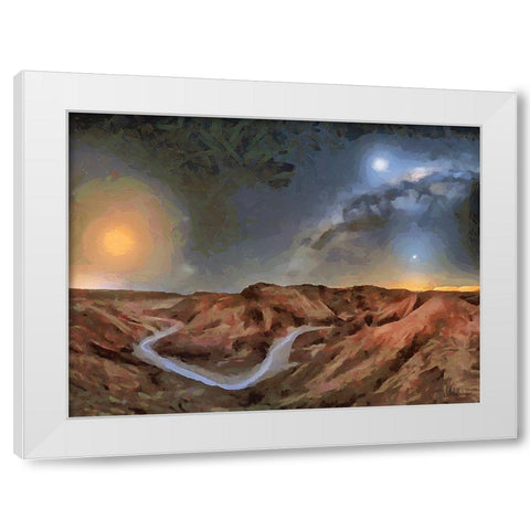 Milky Way X White Modern Wood Framed Art Print by Medeiros, Celito