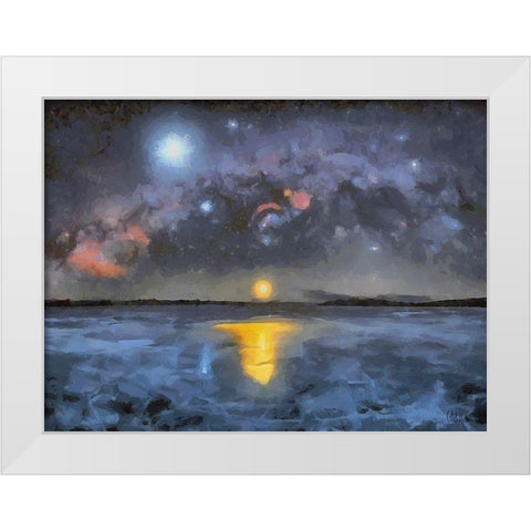 Milky Way XII White Modern Wood Framed Art Print by Medeiros, Celito