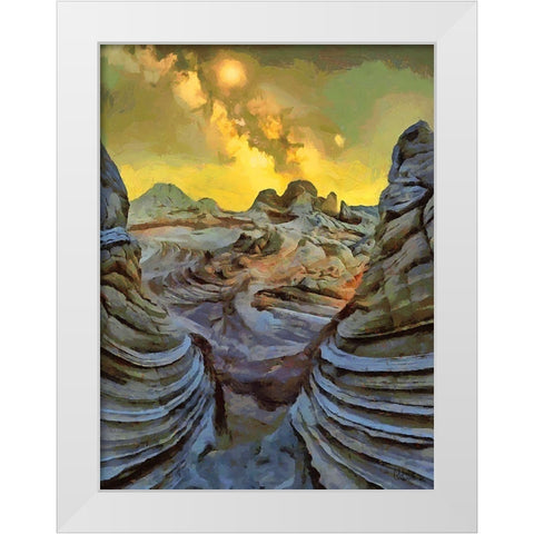 Milky Way XIV White Modern Wood Framed Art Print by Medeiros, Celito