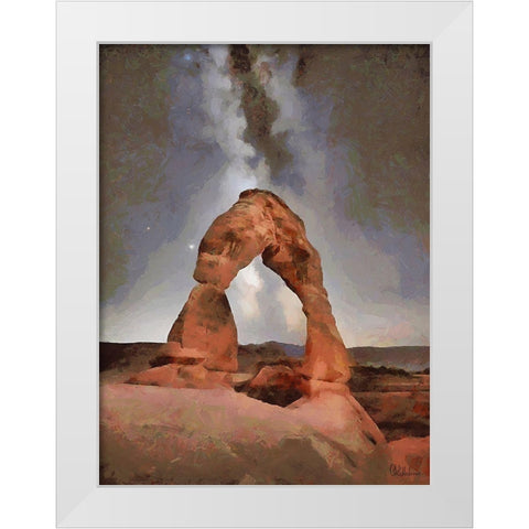 Milky Way XV White Modern Wood Framed Art Print by Medeiros, Celito