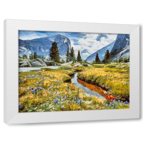 Yosemite NP1 White Modern Wood Framed Art Print by Medeiros, Celito
