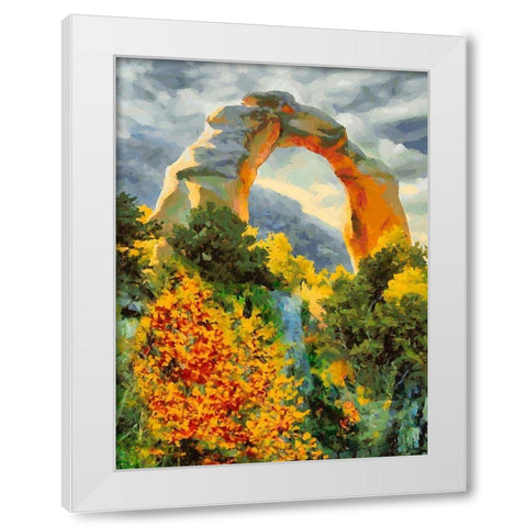 National Parks 4 White Modern Wood Framed Art Print by Medeiros, Celito