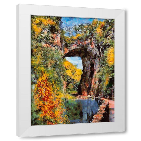 National Parks 9 White Modern Wood Framed Art Print by Medeiros, Celito