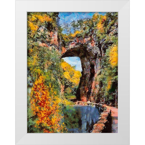 National Parks 9 White Modern Wood Framed Art Print by Medeiros, Celito